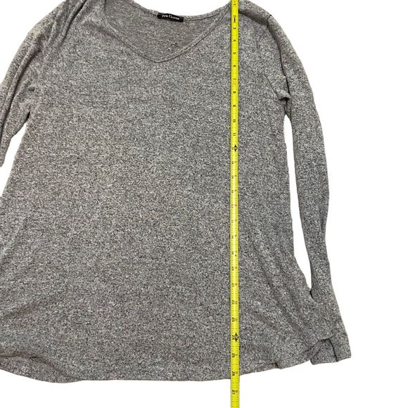 Pink Clover Women's Pullover Sweater with Elbow Patches, Gray, Size S - Picture 2 of 6